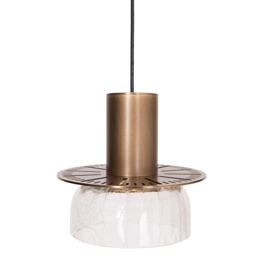 MAXLIGHT P0530 - Suspension filaire SIGNATURE LED/8W/230V d. 15 cm laiton/transparent
