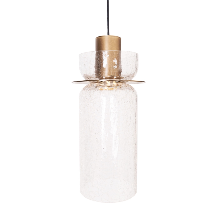 MAXLIGHT P0531 - LED Hanglamp aan een koord SIGNATURE LED/8W/230V diameter 15 cm messing/doorzichtig