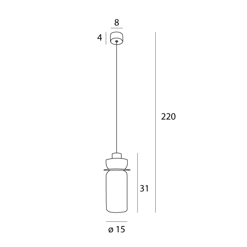 MAXLIGHT P0531 - LED Hanglamp aan een koord SIGNATURE LED/8W/230V diameter 15 cm messing/doorzichtig