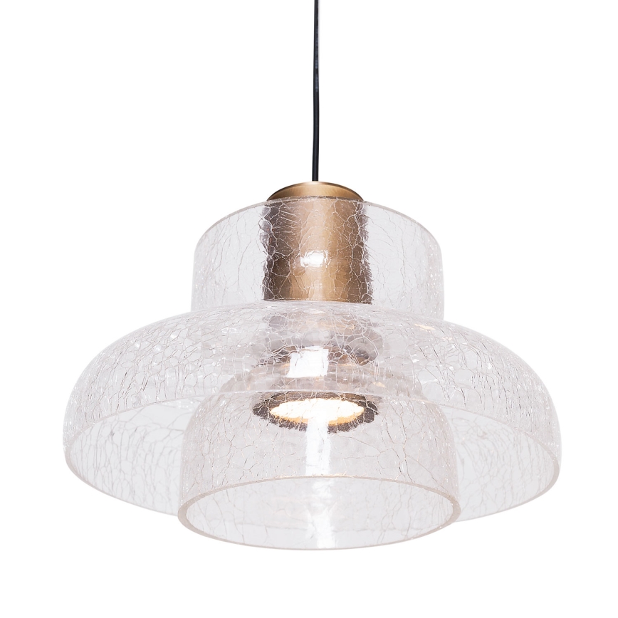 MAXLIGHT P0532 - Suspension filaire SIGNATURE LED/8W/230V d. 22 cm laiton/transparent