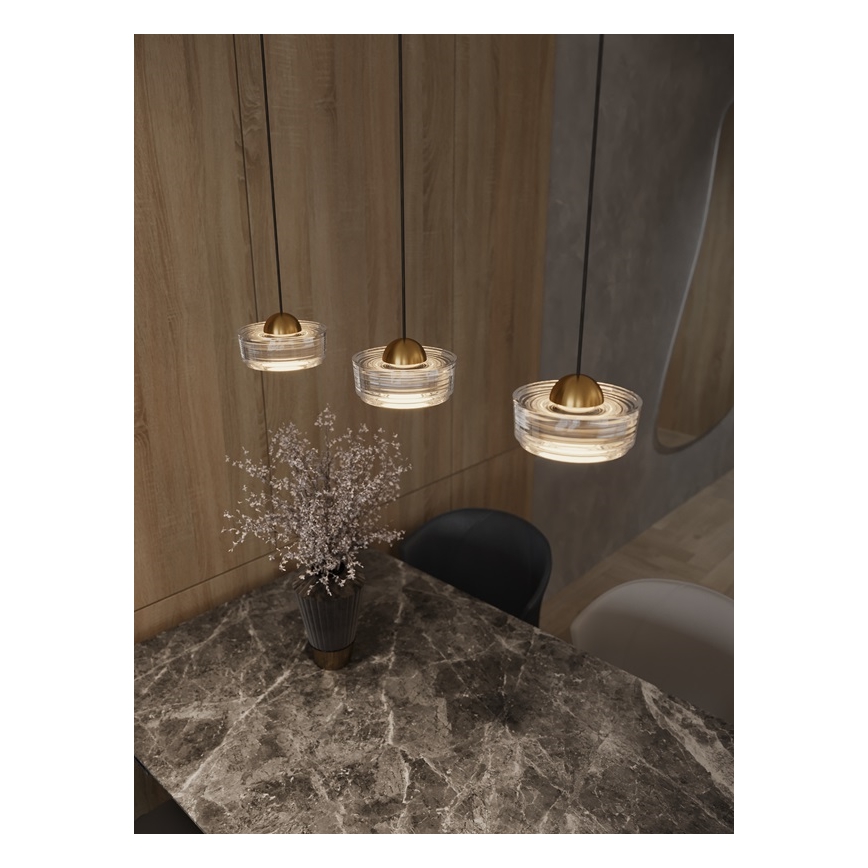 MAXLIGHT P0542 - LED Hanglamp aan een koord LIPARI LED/6W/230V diameter 16 cm doorzichtig