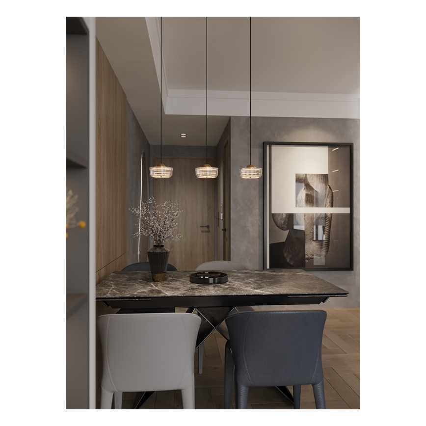 MAXLIGHT P0542 - LED Hanglamp aan een koord LIPARI LED/6W/230V diameter 16 cm doorzichtig