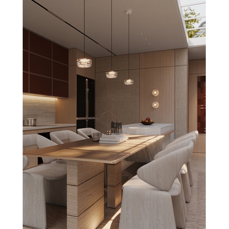 MAXLIGHT P0542 - LED Hanglamp aan een koord LIPARI LED/6W/230V diameter 16 cm doorzichtig