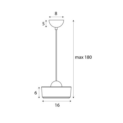 MAXLIGHT P0542 - LED Hanglamp aan een koord LIPARI LED/6W/230V diameter 16 cm doorzichtig