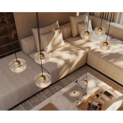 MAXLIGHT P0543 - LED Hanglamp aan een koord LIPARI LED/22W/230V diameter 35 cm doorzichtig