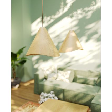 MAXLIGHT P0547 - Suspension filaire SAKURA 1xE27/60W/230V d. 33,5 cm chêne