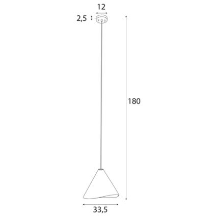 MAXLIGHT P0548 - Suspension filaire SAKURA 1xE27/60W/230V d. 33,5 cm noyer