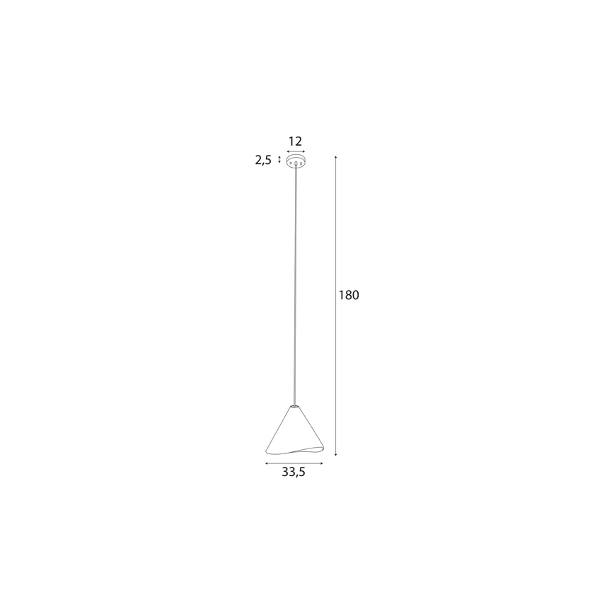 MAXLIGHT P0548 - Suspension filaire SAKURA 1xE27/60W/230V d. 33,5 cm noyer