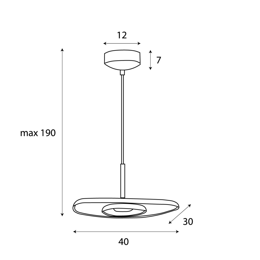 MAXLIGHT P0560 - LED Hanglamp aan een koord DEUX LED/5W/230V zwart