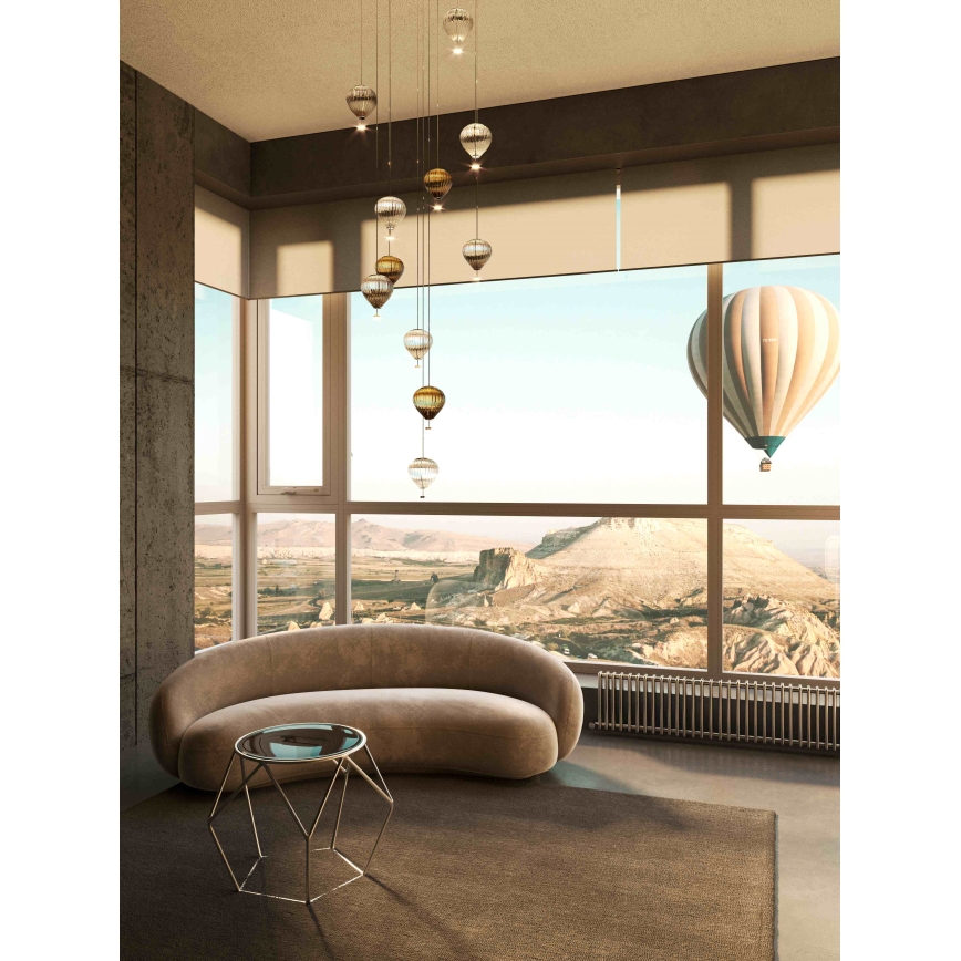 MAXLIGHT P0576 - Suspension filaire PALLONCINI 2xLED/3W/230V d. 12 cm fumé