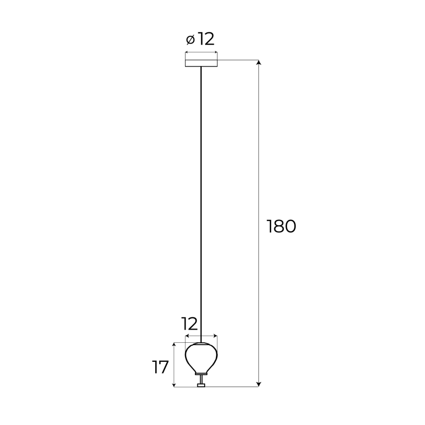 MAXLIGHT P0576 - Suspension filaire PALLONCINI 2xLED/3W/230V d. 12 cm fumé
