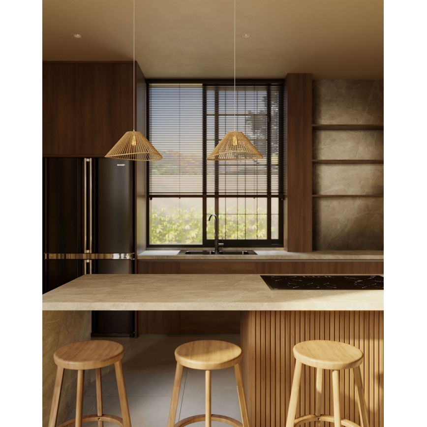 MAXLIGHT P0577 - Suspension filaire AMALFI 1xE27/15W/230V d. 45 cm beige