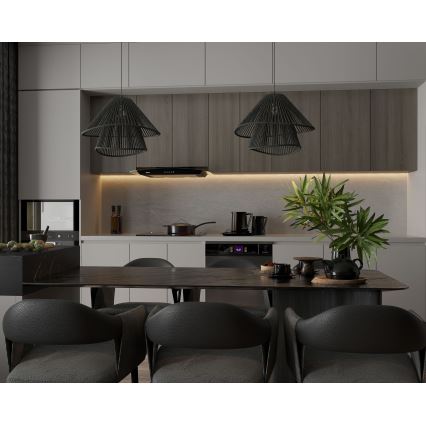MAXLIGHT P0580 - Hanglamp aan een koord AMALFI 1xE27/15W/230V diameter 45 cm zwart