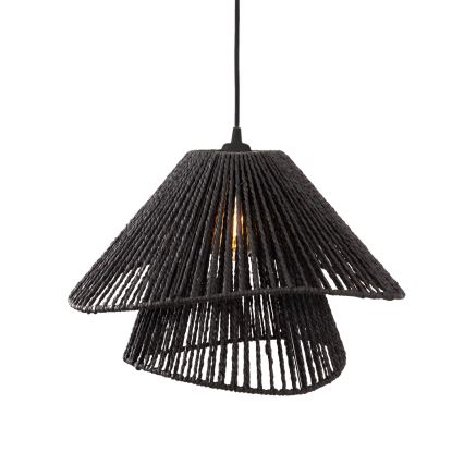 MAXLIGHT P0580 - Hanglamp aan een koord AMALFI 1xE27/15W/230V diameter 45 cm zwart