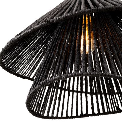 MAXLIGHT P0580 - Hanglamp aan een koord AMALFI 1xE27/15W/230V diameter 45 cm zwart