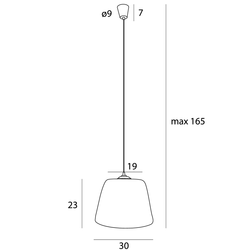 MAXLIGHT P0582 - Hanglamp aan een koord POT 1xE27/15W/230V diameter 30 cm beige