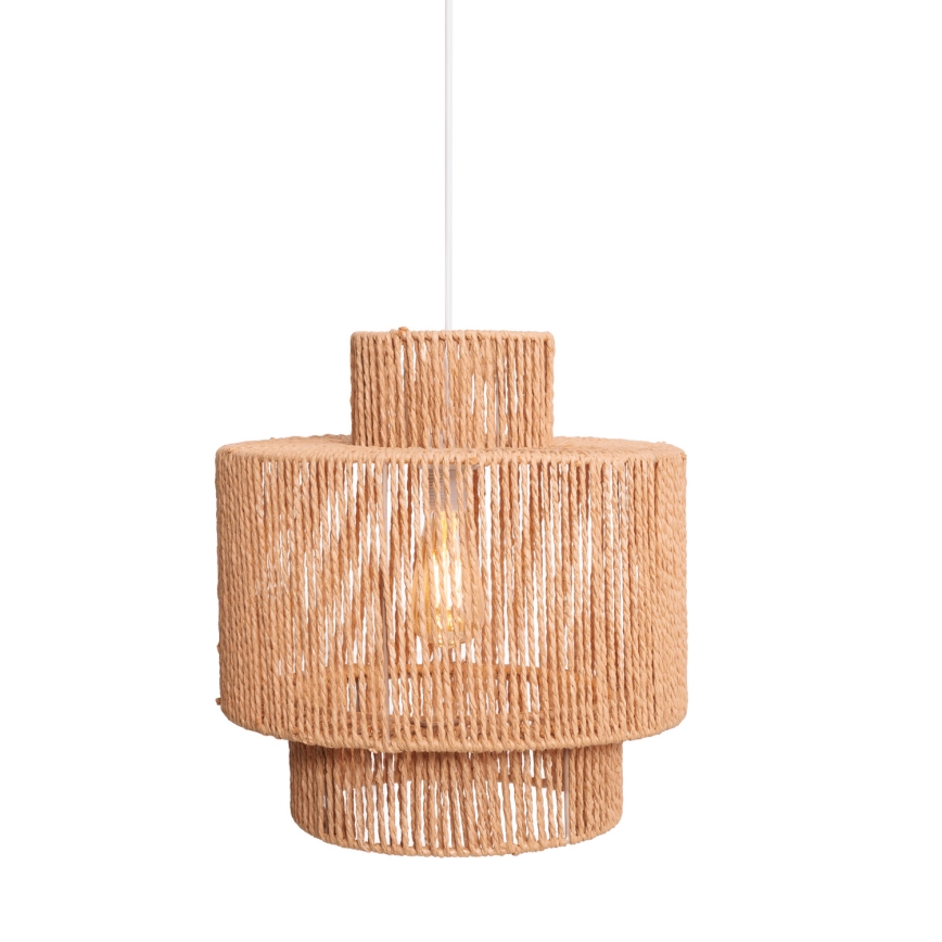 MAXLIGHT P0586 - Hanglamp aan een koord LABRIZ 1xE27/15W/230V diameter 35 cm beige
