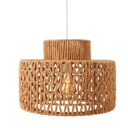 MAXLIGHT P0587 - Suspension filaire RAFFLE 1xE27/15W/230V d. 40 cm marron