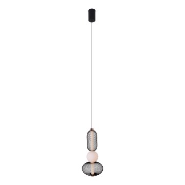 MAXLIGHT P0591 - LED Hanglamp aan een koord BORA LED/10W/230V diameter 22 cm wit/zwart