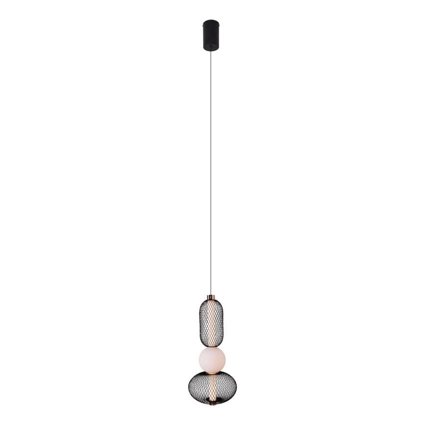 MAXLIGHT P0591 - Suspension filaire BORA LED/10W/230V d. 22 cm blanc/noir