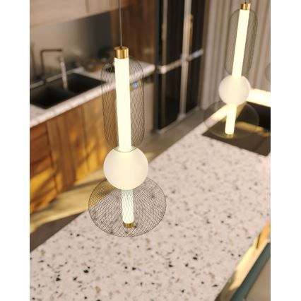 MAXLIGHT P0591 - Suspension filaire BORA LED/10W/230V d. 22 cm blanc/noir