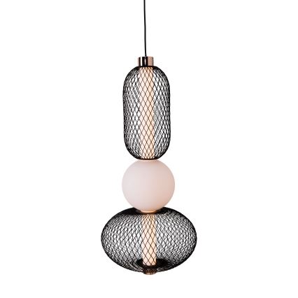 MAXLIGHT P0591 - Suspension filaire BORA LED/10W/230V d. 22 cm blanc/noir