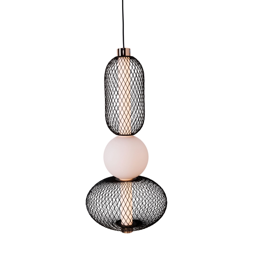 MAXLIGHT P0591 - Suspension filaire BORA LED/10W/230V d. 22 cm blanc/noir