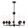 MAXLIGHT P0632 - Hanglamp met stang NOVA 7xG9/7W/230V diameter 70 cm zwart