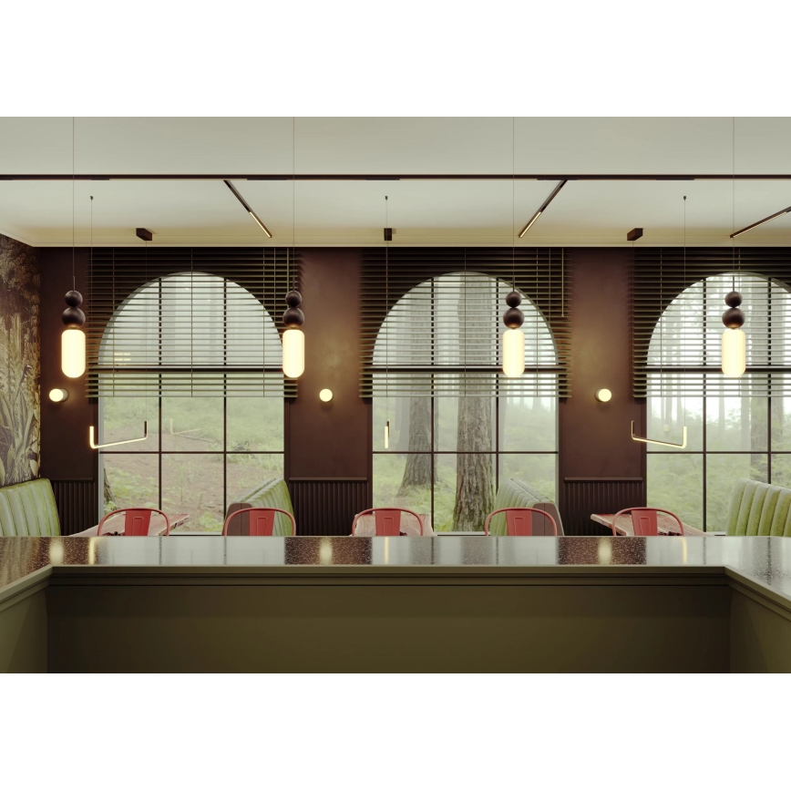 MAXLIGHT P0641 - Hanglamp aan kabel NOVA 1xG9/12W/230V Ø 12 cm zwart