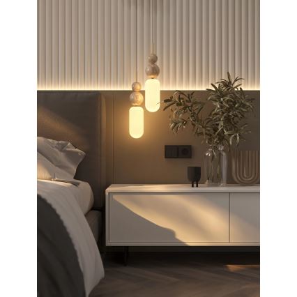 MAXLIGHT P0642 - Suspension sur câble NOVA 1xG9/12W/230V Ø 12 cm dorée