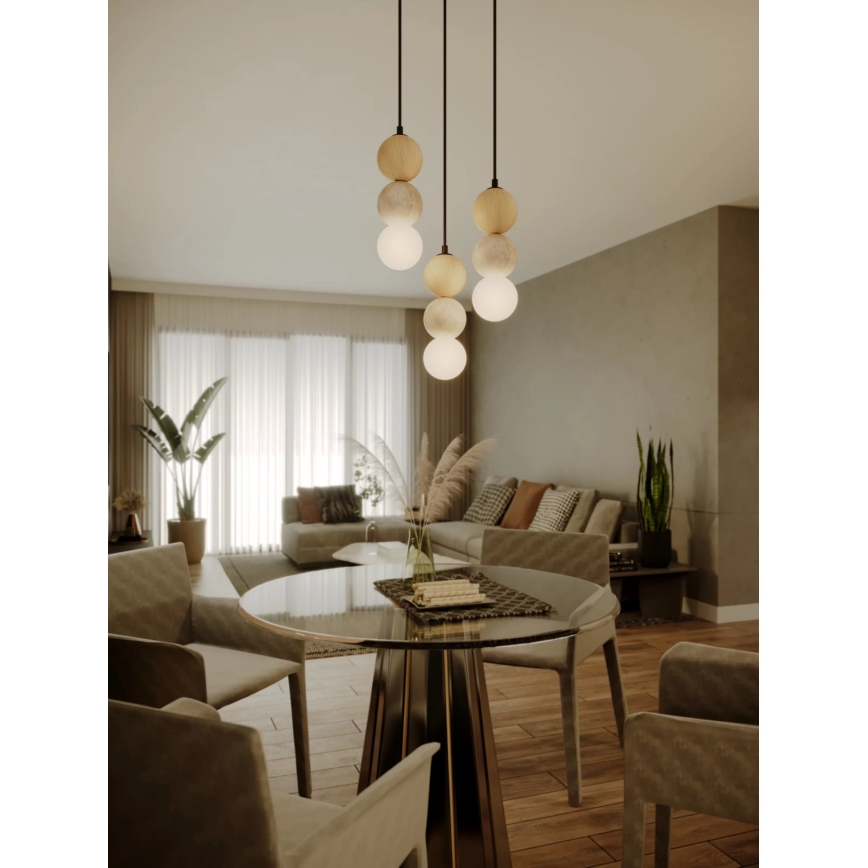 MAXLIGHT P0664 - Hanglamp met kabel ALICE 1xG9/7W/230V Ø 10 cm zwart/beige