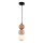MAXLIGHT P0664 - Suspension sur câble ALICE 1xG9/7W/230V Ø 10 cm noire/beige