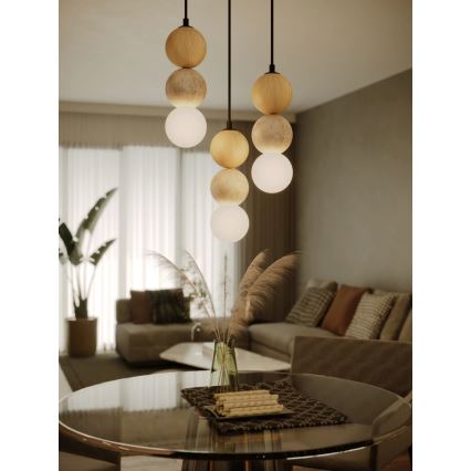 MAXLIGHT P0664 - Suspension sur câble ALICE 1xG9/7W/230V Ø 10 cm noire/beige