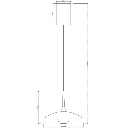 MAXLIGHT P0674 - LED-hanglamp aan kabel MANUKA LED/12W/230V Ø 28 cm goud/beige