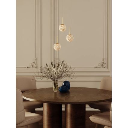 MAXLIGHT P0679 - Suspension sur câble RITA 1xG9/5W/230V Ø 12 cm dorée