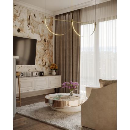 MAXLIGHT P0689 - LED-kroonluchter aan kabel VICTORIA LED/40W/230V CRI 90 goudkleurig
