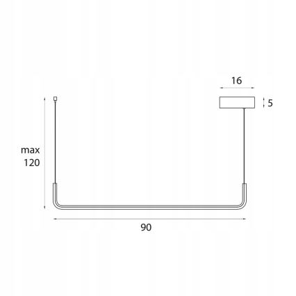 MAXLIGHT PO644 - Suspension LED sur câble URUS LED/17W/230V noir