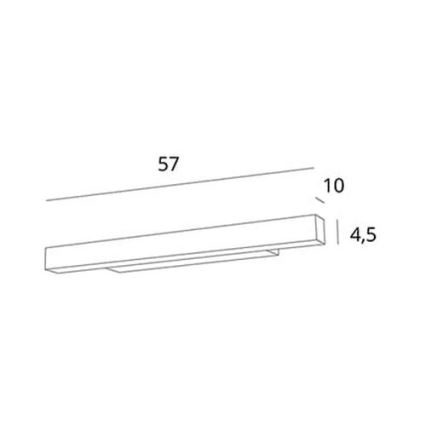 MAXLIGHT W0263 - Eclairage de miroir salle de bain à intensité variable LINEAR LED/18W/230V 57 cm IP44 blanc