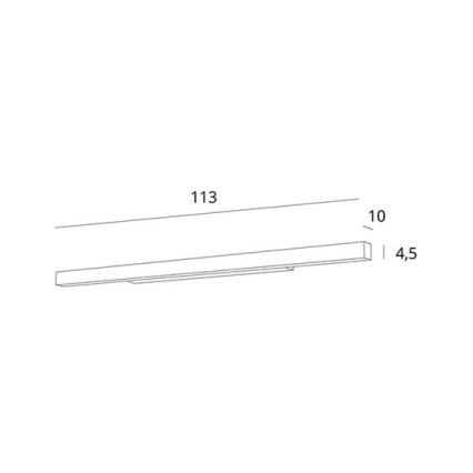 MAXLIGHT W0265 - Eclairage de miroir salle de bain à intensité variable LINEAR LED/36W/230V 113,5 cm IP44 blanc