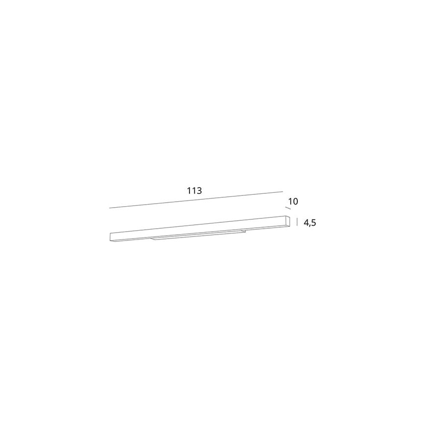 MAXLIGHT W0266 - Eclairage de miroir salle de bain à intensité variable LINEAR LED/36W/230V 113,5 cm IP44 noir