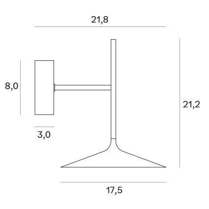 MAXLIGHT W0303 - Lampe murale HANA LED/6W/230V noir