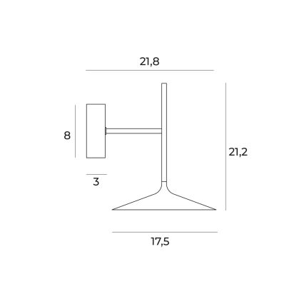 MAXLIGHT W0304 - Lampe murale HANA LED/6W/230V doré