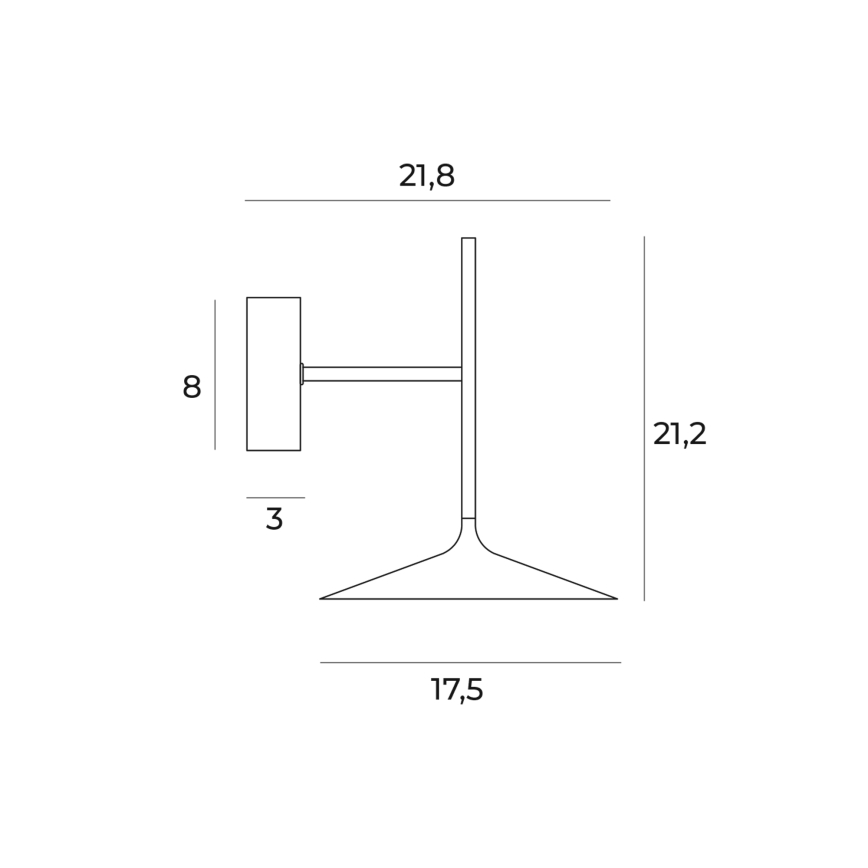 MAXLIGHT W0304 - Lampe murale HANA LED/6W/230V doré