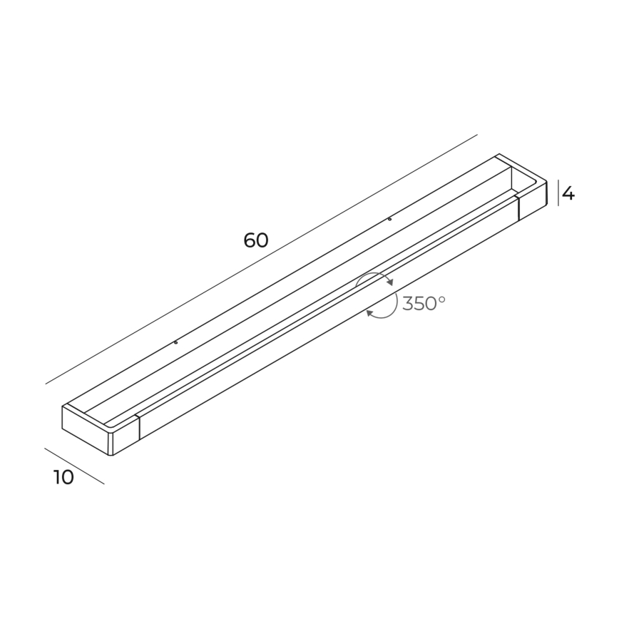 MAXLIGHT W0309 - Applique murale salle de bain FLINK LED/18W/230V 60 cm IP44 noir