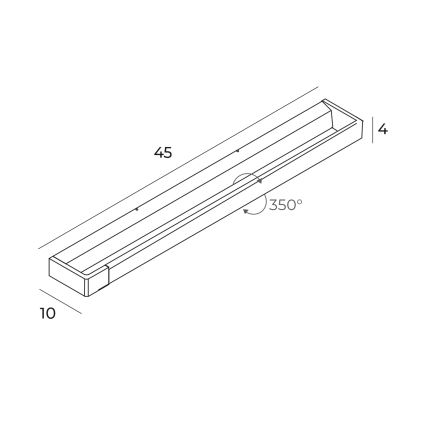 MAXLIGHT W0318 - Applique murale salle de bain FLINK LED/12W/230V 45 cm IP44 doré