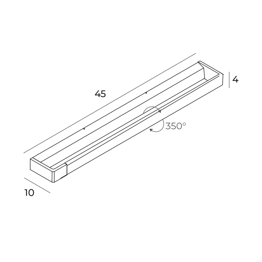 MAXLIGHT W0318 - Applique murale salle de bain FLINK LED/12W/230V 45 cm IP44 doré