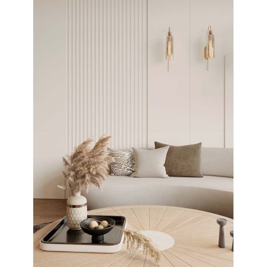 MAXLIGHT W0332 - Applique murale CAMPANILA 1xE27/40W/230V laiton/beige