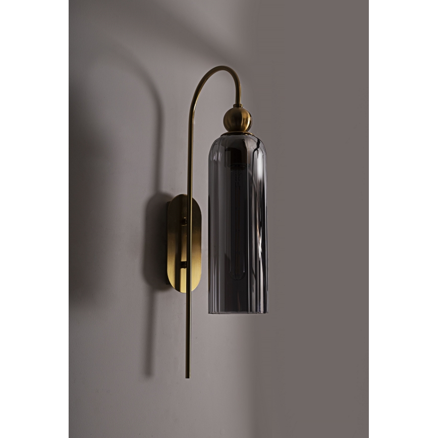 MAXLIGHT W0333 - Applique murale CAMPANILA 1xE27/40W/230V laiton/gris