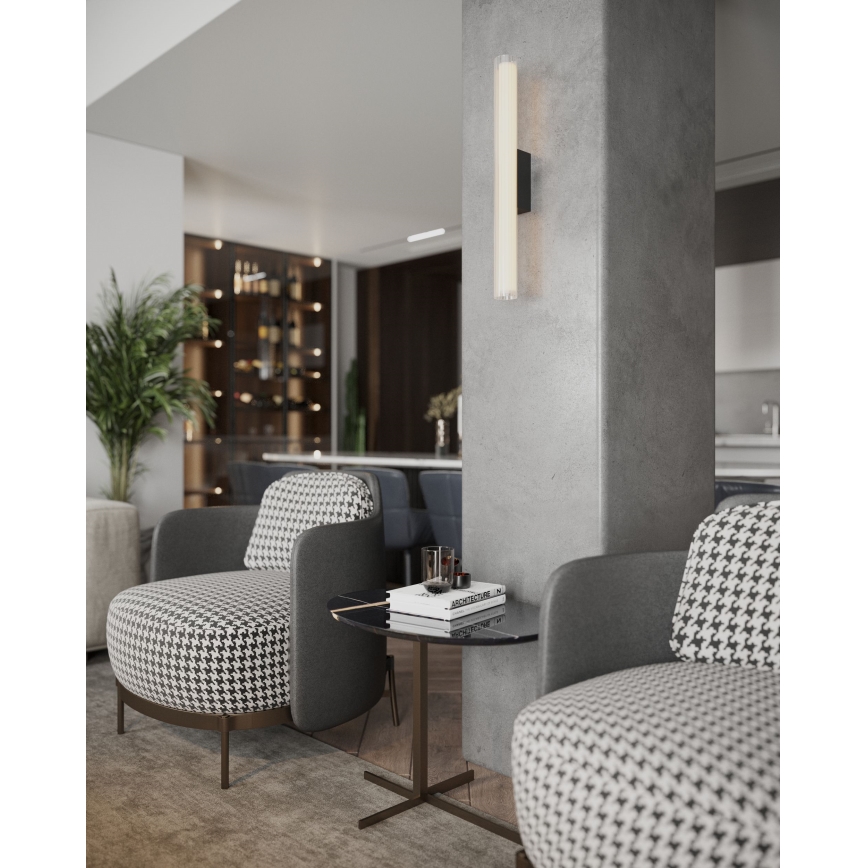 MAXLIGHT W0363 - LED Badkamer wandlamp FAYETTE LED/6W/230V 31 cm IP44 zwart