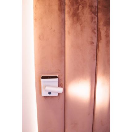 MAXLIGHT W0373 - Spot mural avec charge sans fil LOFER LED/7W/230V blanc